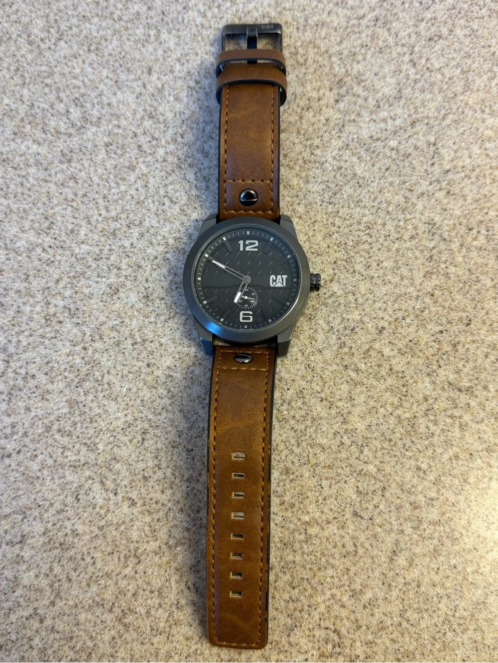 Caterpillar (CAT) R7  Wristwatch 143 Brown Leather Strap . Water resistant